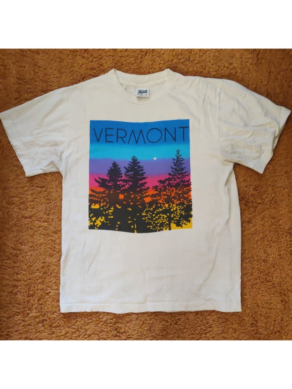 MiUSA 100% cotton vintage tee, hand silkscreened 1990